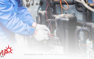 hvac technician making maintenance repairs
